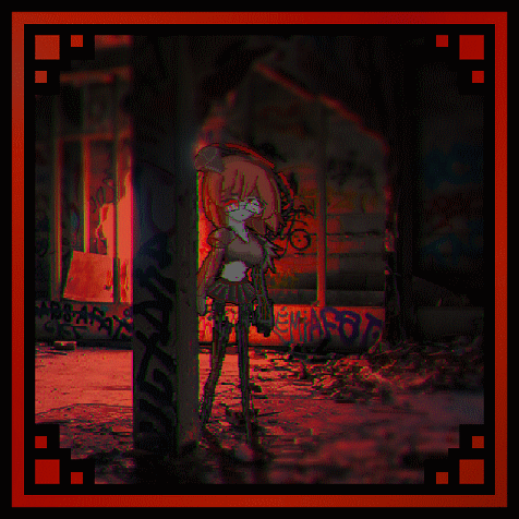 Art for my game Rusting souls, who show one of the two protagoniste in a ruined room